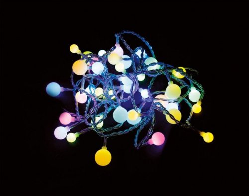 Гирлянда светодиодная "Шнур" Feron CL55 40LED 3,6Вт Многоцветная (RGB) IP33 40 диодов 5х1,5м картинка 